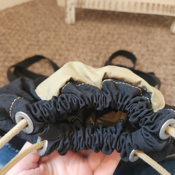 Kipling Vintage 90s Keeper Backpack Large Black Drawstring Buckle Zippers - Picture 8 of 11